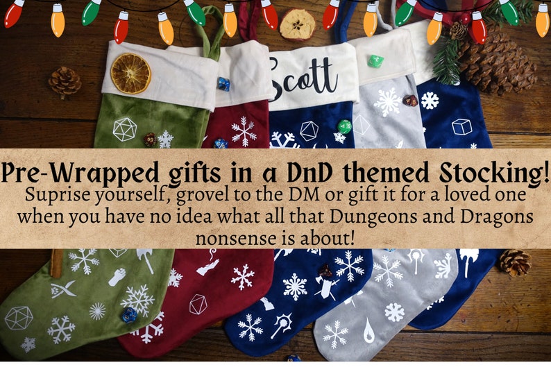 Dnd gift stuffed Christmas stocking I Mystery gifts inside image 1