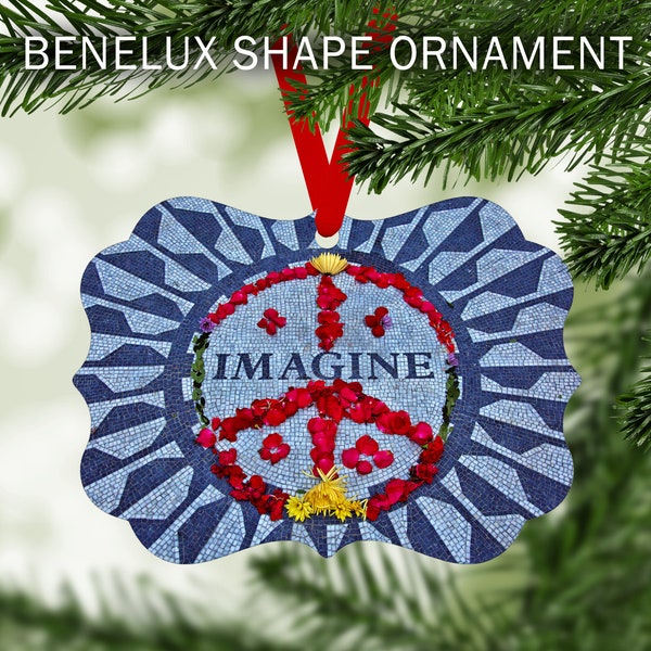 Central Park Imagine Mosaic New York Ornament, NYC Keepsake Gifts, "Imagine"