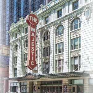 The Majestic Theater Photograph, Dallas Texas, Color Photography, Art Print, Old Theater, Landmark, City Photo, Dallas Decor, &quot;Majestic #1&quot;