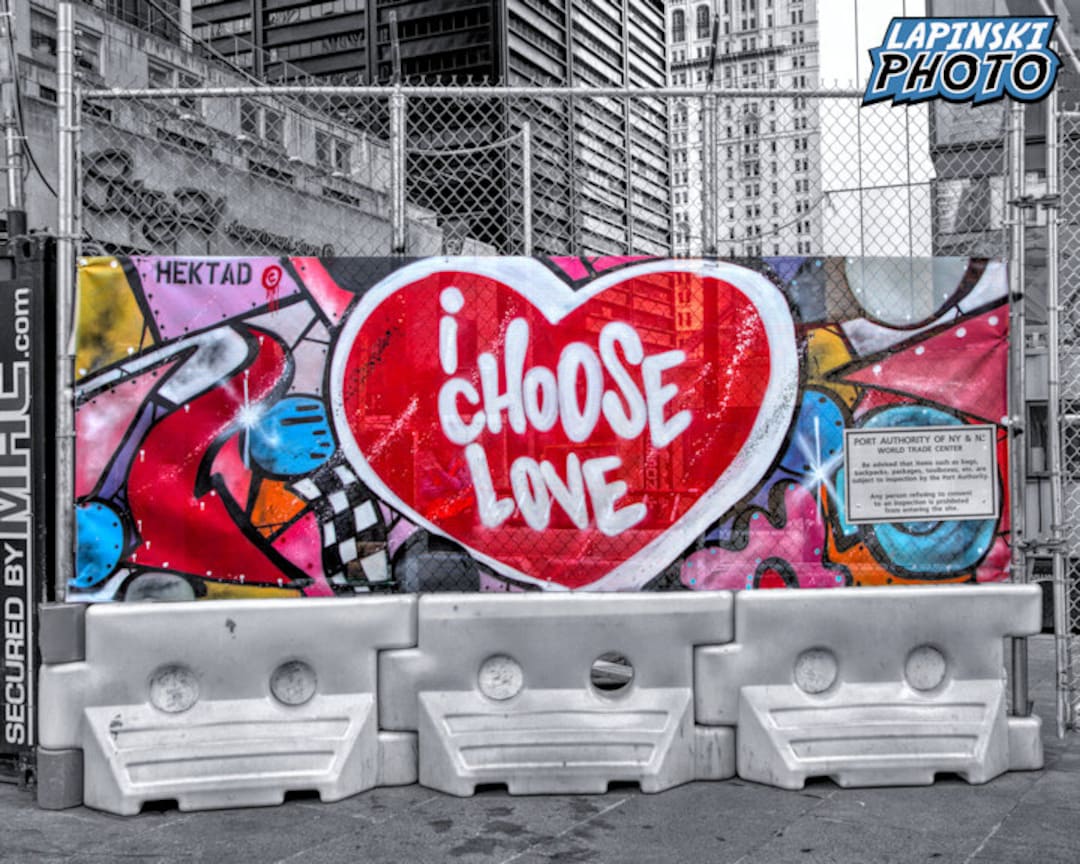 the peace + love graffiti tote