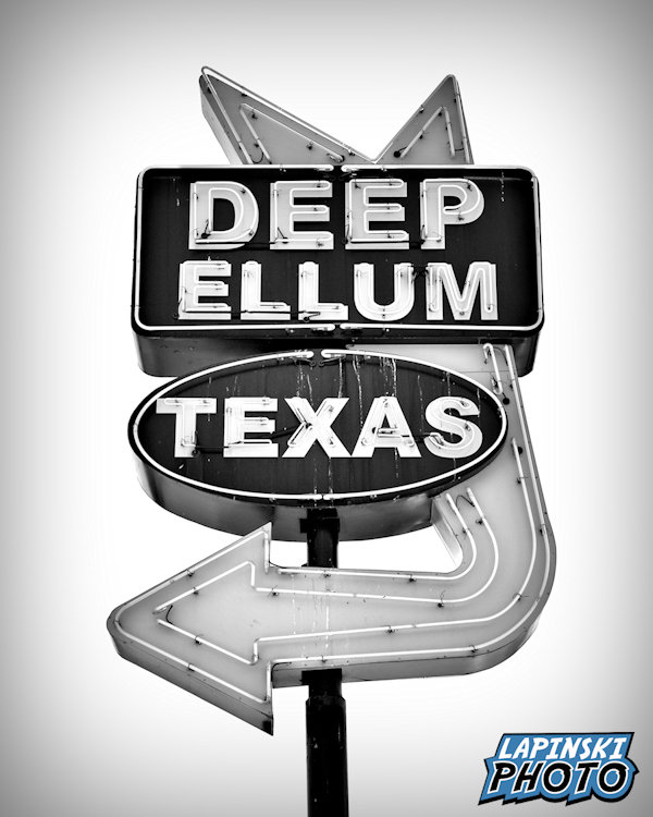 Deep Ellum Photograph, Dallas Texas Black and White
