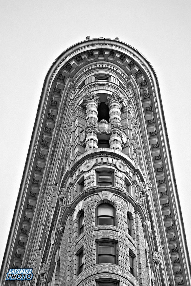 Flatiron Building Photograph, New York City, Black and White Photography, Wall Art, NYC, Art Print, Manhattan, Architecture, Classic image 2