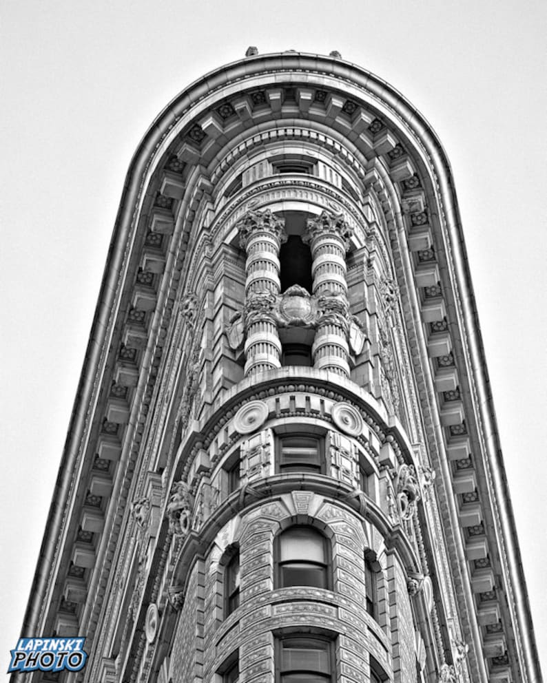 Flatiron Building Photograph, New York City, Black and White Photography, Wall Art, NYC, Art Print, Manhattan, Architecture, Classic image 1