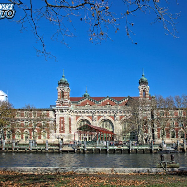 Ellis Island Main Building, New York New Jersey Photograph, Color Photography, Historic Building, Immigrants, Art Print, "Ellis Island #1"