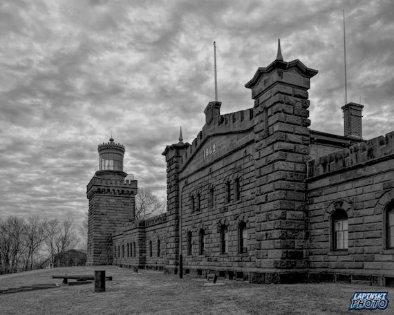 Navesink Twin Lights Photograph, Black and White Photography