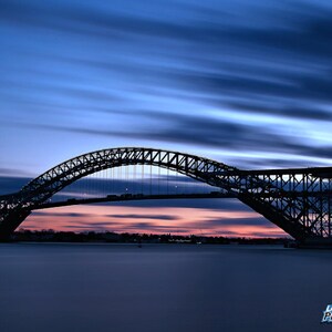 Bayonne Bridge Photograph, Color Photography, New Jersey Photo, Wall Art, Art Print, Bridge Photo, Sunset, &quot;Construction Begins&quot;