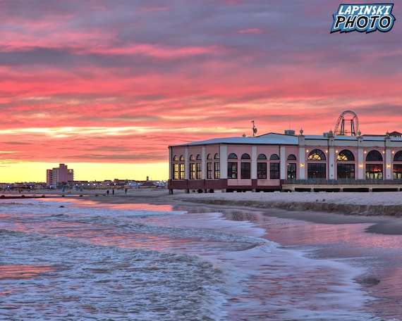 New Jersey Shore Photograph, NJ Landscape Color Photography, Surf