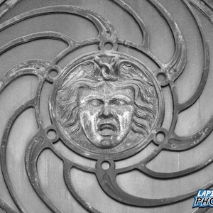 Asbury Park Photograph, Black and White Photography, New Jersey Photo, Grunge Decor, Jersey Shore Print, Carousel Building, &quot;The Face&quot;