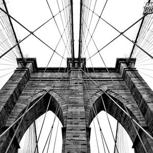 Brooklyn Bridge Photograph, New York City, Black and White Photography, Wall Art, Art Print, "Brooklyn Bridge, Up Close"