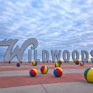 Wildwood Sign New Jersey Color Photography, Wall Art Print, Jersey Shore Photograph, Beach House Photo Decor, "Wildwoods Sign" 0060 bild 2