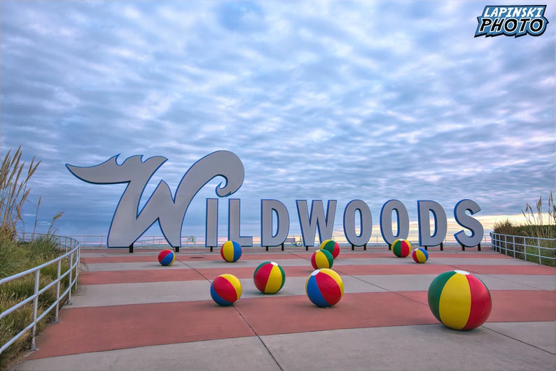 Wildwood Sign New Jersey Color Photography, Wall Art Print, Jersey Shore Photograph, Beach House Photo Decor, "Wildwoods Sign" 0060 bild 2