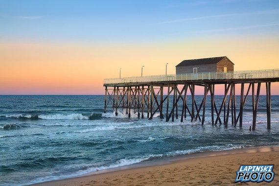 Belmar New Jersey Shore Photograph, NJ Landscape Color Photography, Fishing  Pier Beach Wall Art Print, Matted or Unmatted, belmar Pier 1 