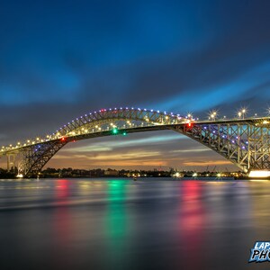 Bayonne Bridge New Jersey Photograph, NJ Decor, Color Photography, Wall Art Print, Matted or Unmatted Photo, &quot;Bayonne Bridge Sunset #4&quot;