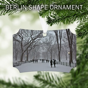 Central Park New York Snowfall Ornament, NYC Keepsake Gifts, &quot;Winter In Central Park&quot;