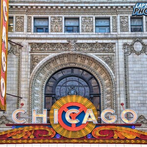 Chicago Theater Sign Photograph, Color Photography, City Landmark Art Print, Home Office Decor, &quot;Chicago Theater #1&quot;