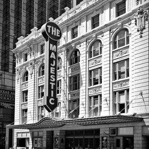 The Majestic Theater Photograph, Dallas Texas, Black and White Photography, Art Print, Old Theater, Landmark, Dallas Decor, &quot;Majestic #1&quot;