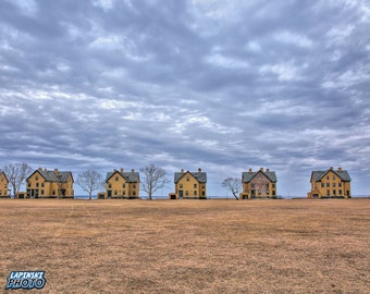 Fotografía de Fort Hancock, Sandy Hook New Jersey Photo, Fotografía en color, Jersey Shore Decor Wall Art Print, NJ Houses, "Officer's Row #1"