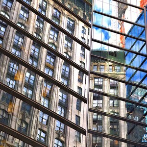 New York City Photograph, Building Reflections, Color Photography, NYC Photo, Wall Art, Art Print, Skyscrapers, &quot;Reflections of NYC #1&quot;