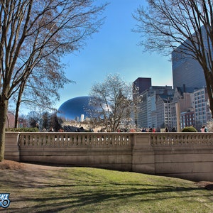 Chicago Photograph, Cloud Gate Photo, Color Photography, City Wall Art, Bean Art Print, Home Office Hotel Decor, &quot;Millennium Park #2&quot;