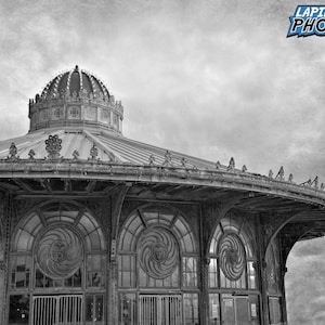Carousel Building Photograph, Asbury Park, Black and White Photography, New Jersey Photo, Art Print, Jersey Shore, &quot;Carousel House #1&quot;