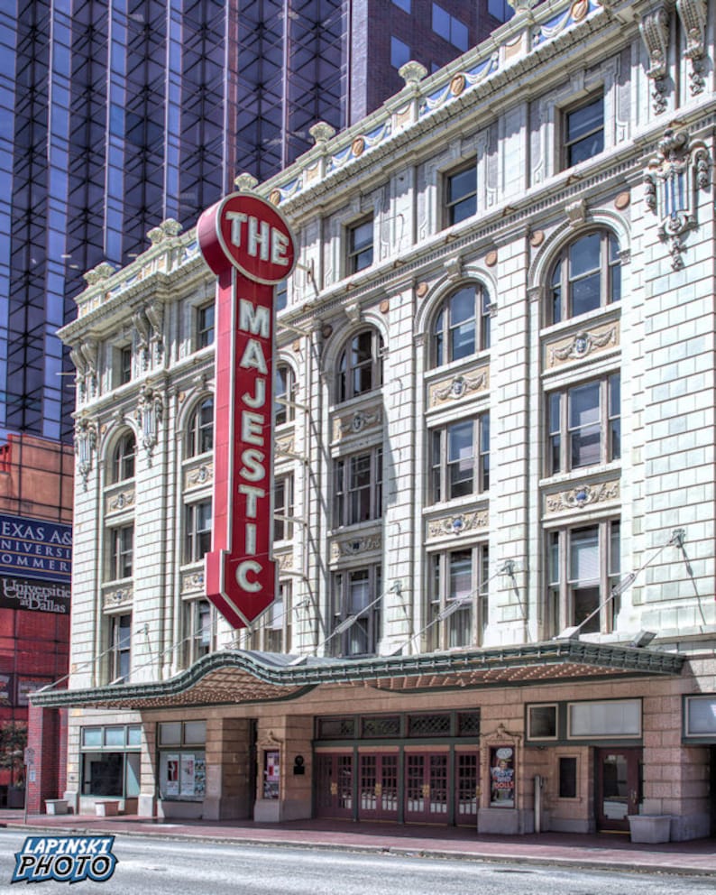 The Majestic Theater Photograph, Dallas Texas, Color Photography, Art