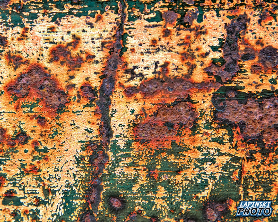 Abstract Rust Photograph, Color Photography, Industrial Wall Art, Urban ...