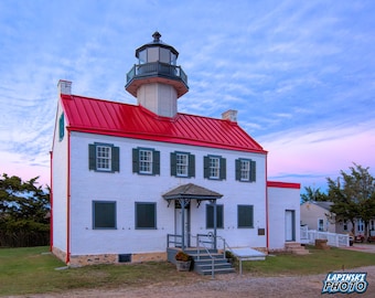 New Jersey Lighthouse Photograph, Color Photography, NJ Photo, Jersey Shore Decor, Nautical Art Print, "East Point Light #1"