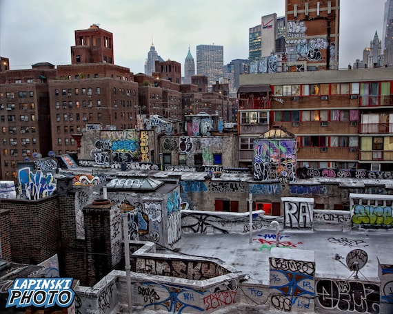 New York City Graffiti Photograph, Color Photography Decor, NYC