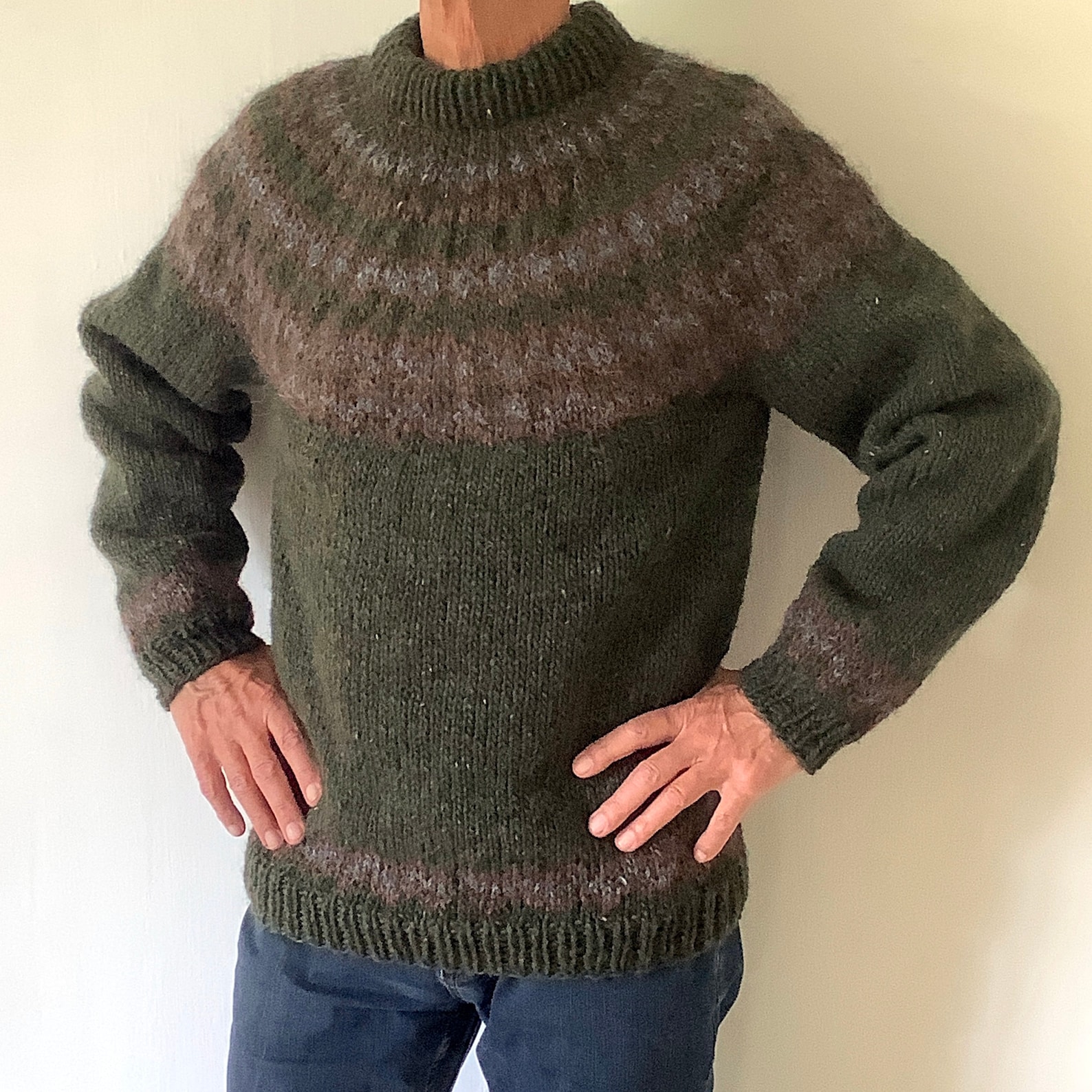 Icelandic sweater for men handmade from pure Icelandic Wool Etsy