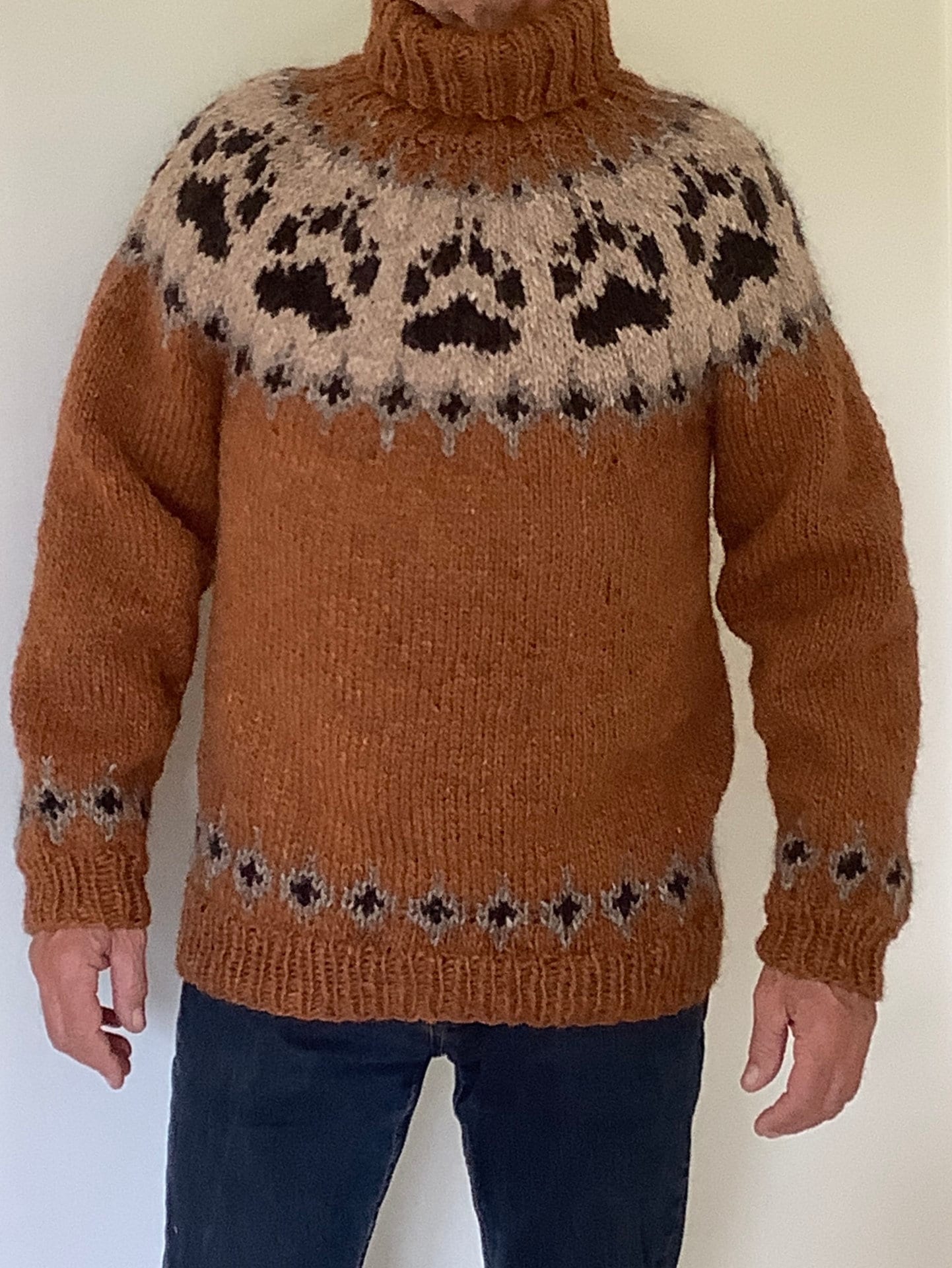 Icelandic sweater for men handmade from pure Icelandic Wool Etsy