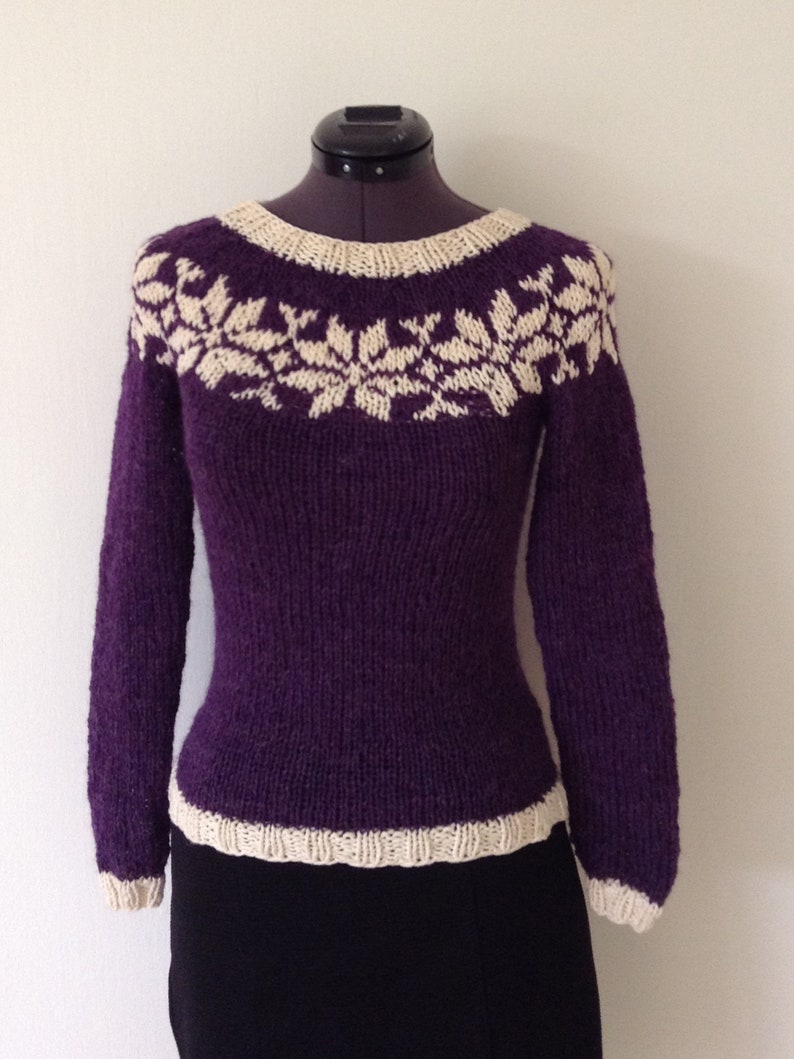 Sarah Lund hand knitted sweater from The Killing NOW made from either pure soft Peruvian Highland wool or Icelandic wool image 1