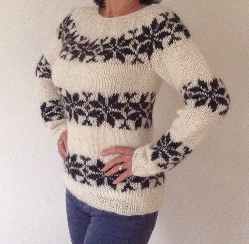 Faroe Islands Sarah Lund sweater pure Icelandic Wool Islandpullover- pull islandais handmade lopapeysa jumper