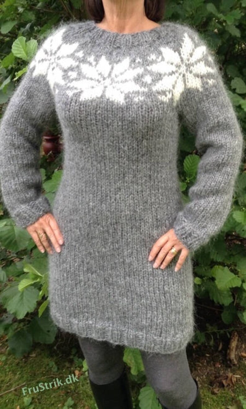 Sarah Lund hand knitted Icelandic wool sweater dress Etsy