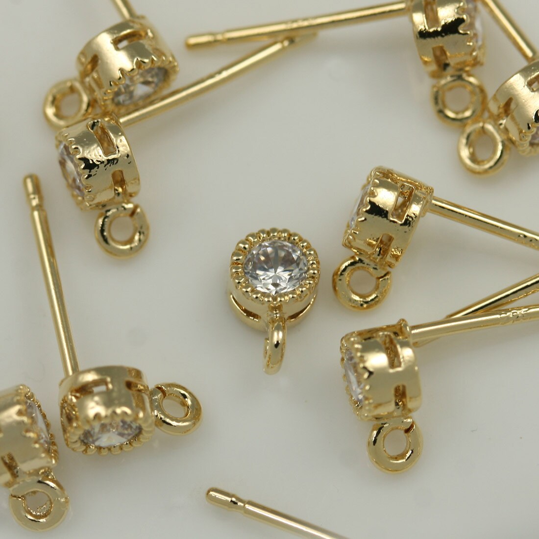 Stud Earrings lot Stud earring findings Hooks 16K gold plated Etsy
