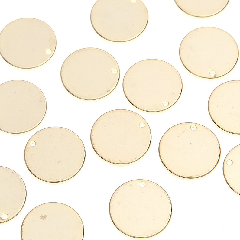 MB111GD Glossy Gold Round shape Pendants Charms Connectors links Metal beads Pendants Charm for earrings necklace bracelets annielov