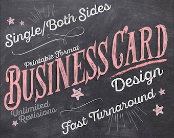 Custom Business Card Design - Single or Double-Sided Professional Branding Stationery with Logo Graphics