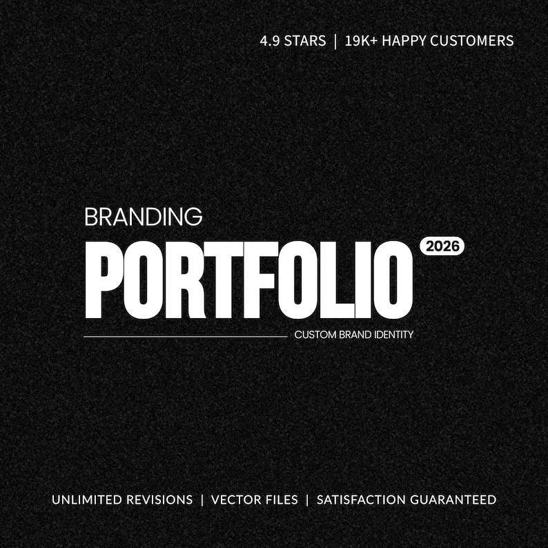 Branding Portfolio 2026 thumbnail for custom brand identity design service with 19K+ clients, unlimited revisions and vector files