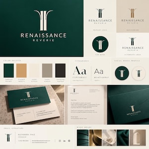 Full Brand Identity including business card, letter head, design agency, brand kit, color palette, luxury logo, minimal logo