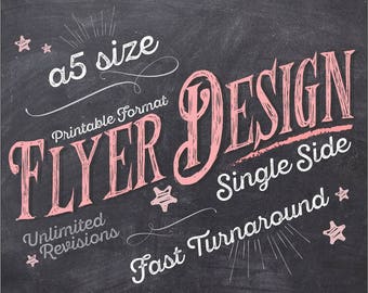 Custom Flyer Design Service - Business Photography Promotional Leaflet Single Side Print Marketing Material