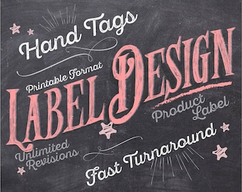 Custom Label Design, Hand Tags, Packaging Graphics, Branding Logo Services for Products