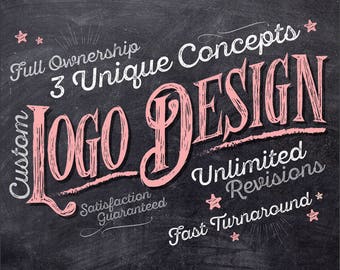 Logo Design, Logo Design Custom, Custom Logo Design, Watercolor logo, Retro Logo, Logo Stamp, Vintage, Hand drawn, Logo Designer