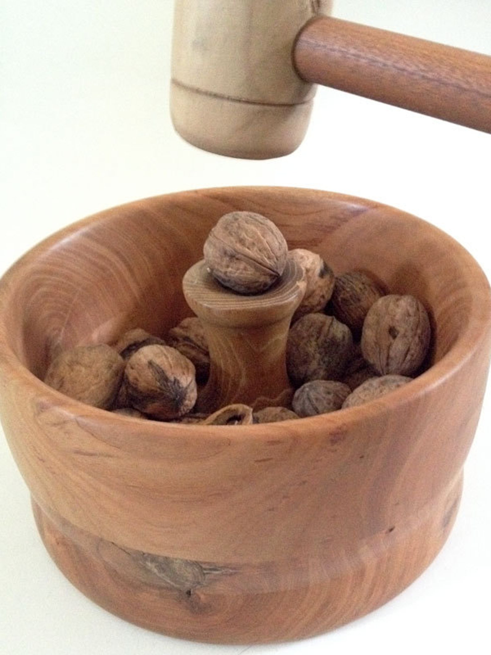 2 Schiaccianoci In Legno Di Faggio Color Porpora - Manuali E Resistenti Per Noci - Foto 4