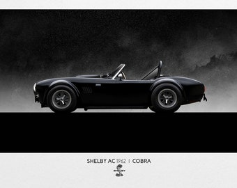 Shelby ac cobra -Wall Art  Movie Cars Poster Iconic  Digital Printable Wall Art Unframed Poster