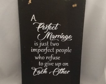 Marriage-Wedding Etched Slate Plaque