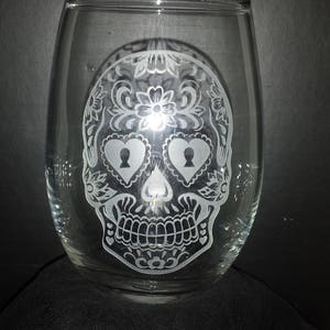 Dia De Los Muertos Bicchiere da vino senza gambo inciso