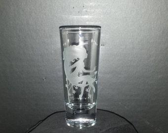 Moon Fairy Etched Shot Glass