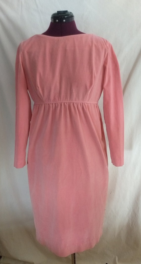 Vintage 1960s Pink Velvet Dress by California Cha… - image 2