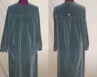 Vintage 1960s Green Velvet Dress, Saks Fifth Avenue "Countydude"