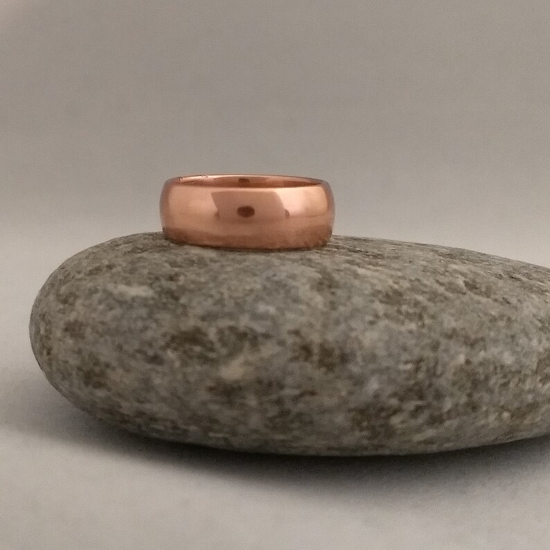 Custom, Thumb Ring, Recycled, Re purposed, Up cycled, 19 year Anniversary, Wedding, Polished, Copper Healing. Father, Mother Copper Ring