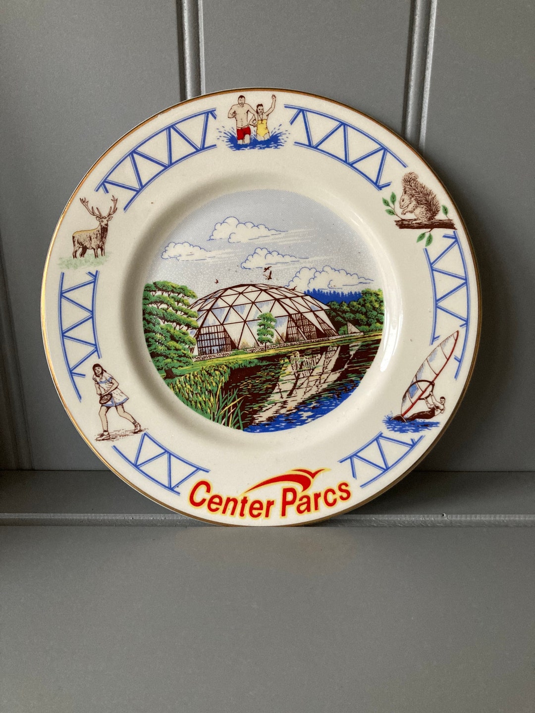 Vintage Centreparcs Souvenir Display Plate Commemorative Etsy